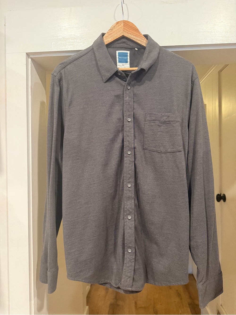 Men's Casual Button-Down Shirt by Croft & Barrow - Charcoal Gray